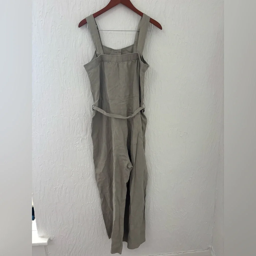 NWT Everlane The Linen Jumpsuit - Sage Green Seagrass Size 10 - Picture 6 of 9
